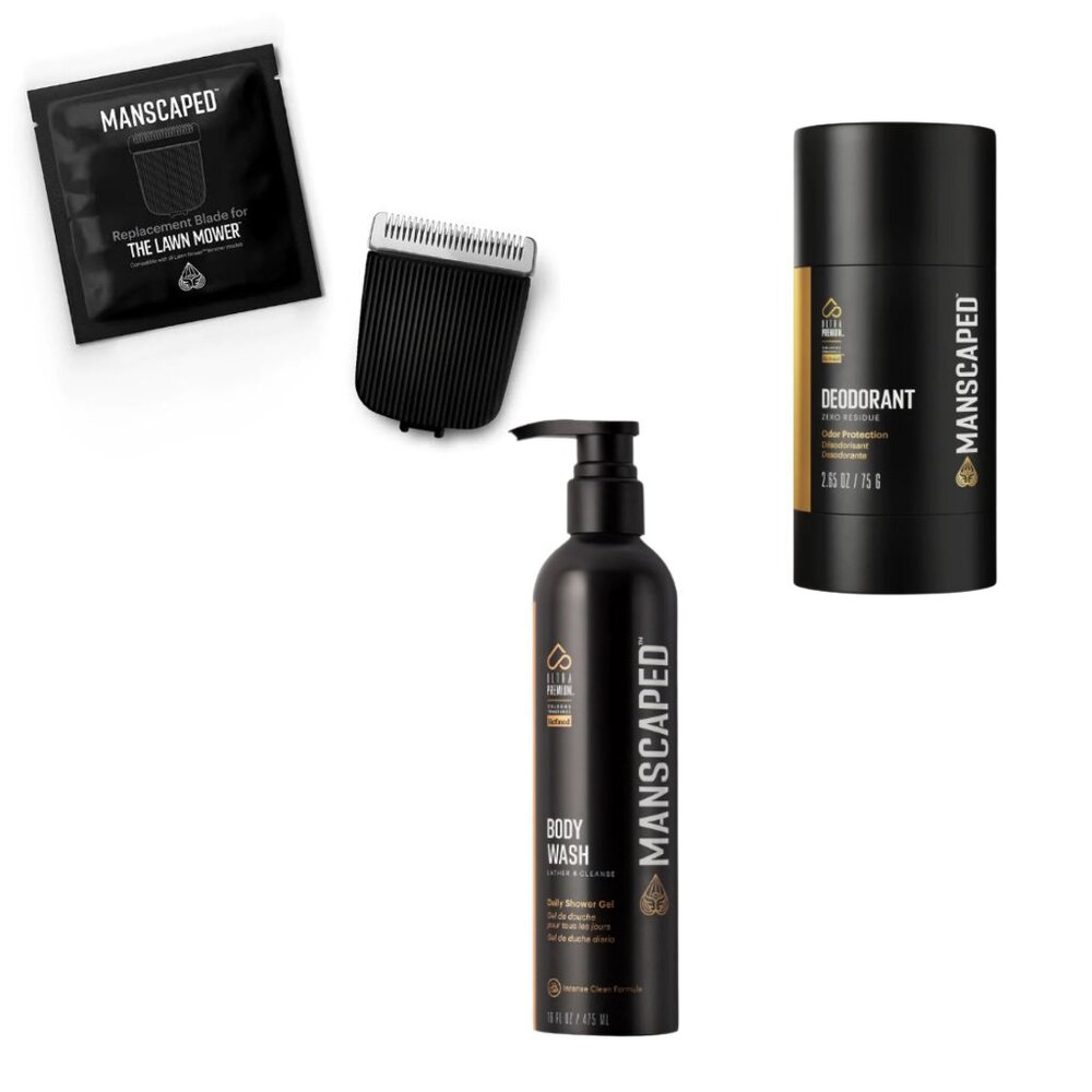 Manscaped Skinsafe Blade Replacement / Body Wash / Deodorant Set